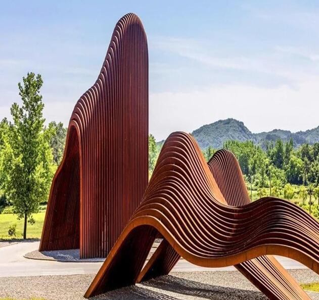 台山锈钢板造型